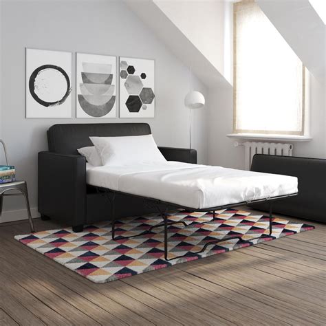 These pocket spring mattresses feature layers of memory. Casey Faux Leather Twin Size Sleeper Sofa with Memory Foam ...