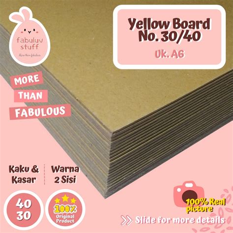 Jual Karton Yellow Board No 30 40 A6 Indonesiashopee Indonesia