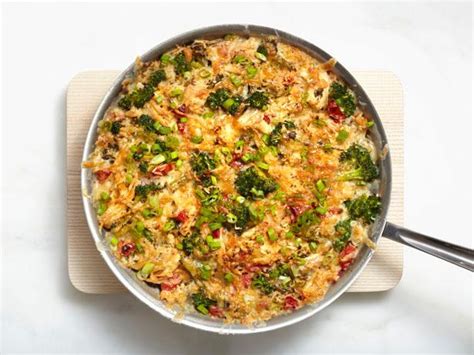 Remove chicken from pan, dump sauce pan ingredients into pan with chicken drippings. Chicken and Rice Casserole Recipe | Food Network Kitchen ...