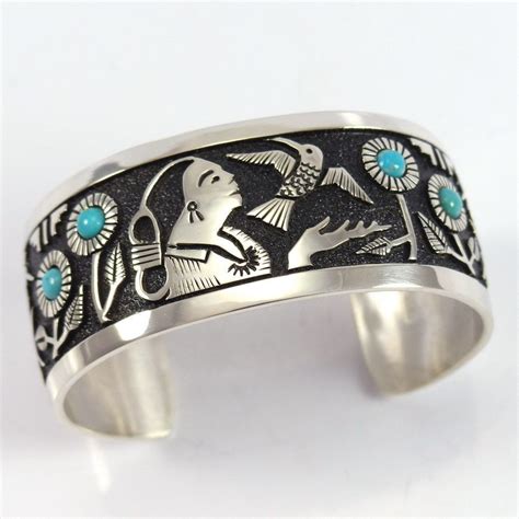 Native Woman Cuff By Navajo Artists Rita Philbert Begay Mother Son