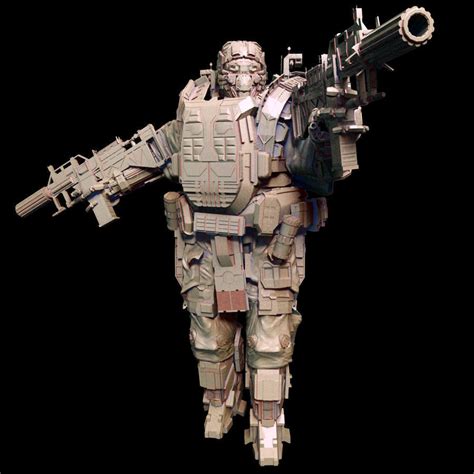 Future Soldier Sybo Heavy Unit Posed 3d Model Obj Ma Mb