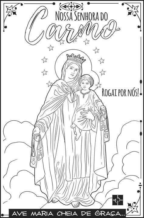 A devoção popular a nossa senhora do carmo, está centrada em seu escapulário. Colorindo com Maria