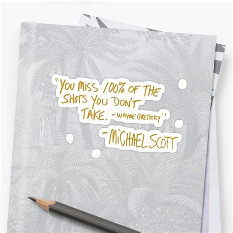Check spelling or type a new query. "The Office Wayne Gretzky Quote Gold" Sticker by megsmillie | Redbubble