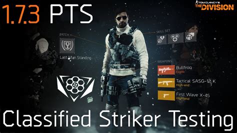 The Division Pts Classified Striker Piece K Stamina Testing Youtube