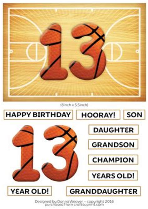For your granddaughter's birthday, use the birthday wishes for granddaughter below to make this year's celebration the very best ever! Basketball Birthday 13 Year Old - CUP672590_2311 | Craftsuprint