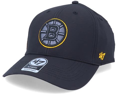 Boston Bruins Mvp Momentum Blackyellow Adjustable 47 Brand Caps
