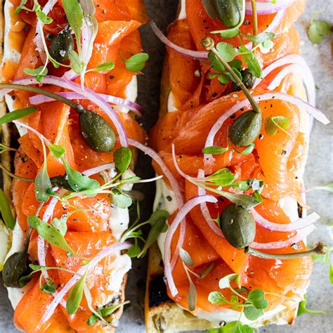 Open Smoked Salmon Sandwich With Whipped Goats Cheese Simply Delicious