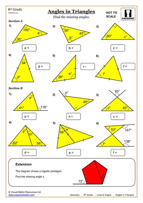 8th Grade Math Geometry Worksheets