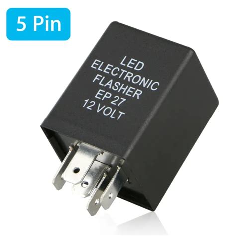 5 PIN EP27 FL27 LED Flasher Relay Decoder 12V Fix Turn Signal Hyper