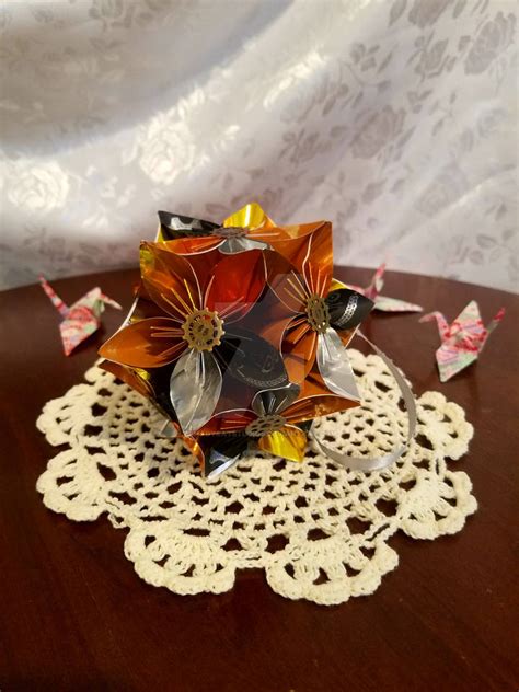 Steampunk Kusudama Origami Flower Ball 75 By Shadycatstudios On Deviantart