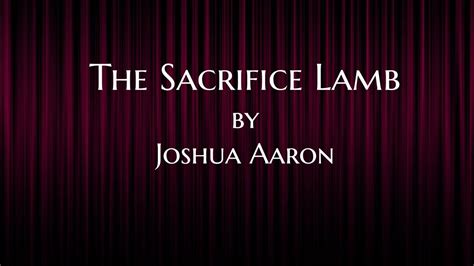 The Sacrifice Lamb Lyric Video By Joshua Aaron Youtube