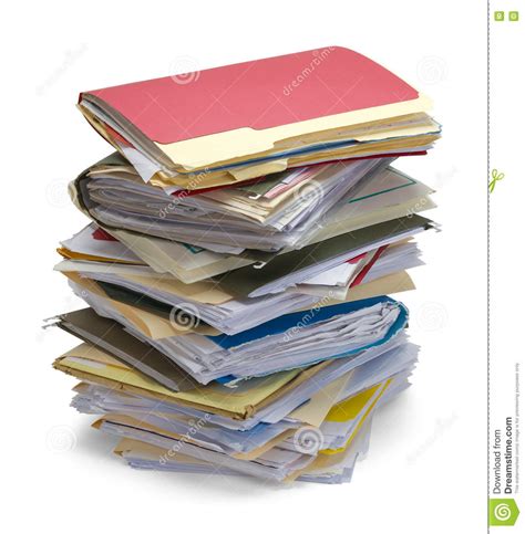 Messy Stack Of Files Stock Photo Image Of Office Messy 76065872