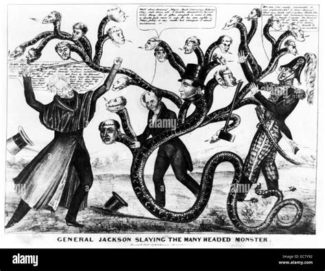 General Jackson Slaying The Many Headed Monster A Satire On Andrew