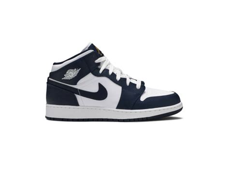 Кроссовки Air Jordan 1 Mid Gs Obsidian купить оригинал цена в Москве