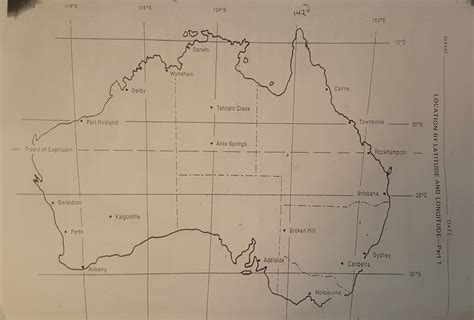Location By Latitude And Longitude Australia Map Longitude Line Chart