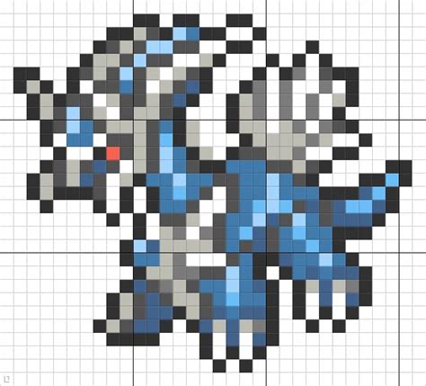 483 Dialga Pixel Art Pixel Art Design Pokemon Cross Stitch