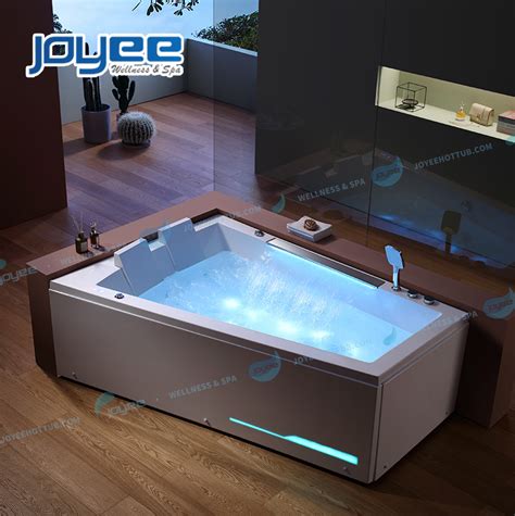 Joyee Luxury New 2 Persons Massage Bathtub Indoor Portable Adult Whirlpool Hot Tub With Led
