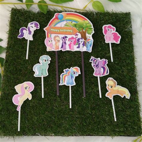 Jual Cake Topper Kuda Poni Happy Birthday Hiasan Kue Ulang Tahun