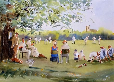 Cricketan Hour To Play A Large Painting