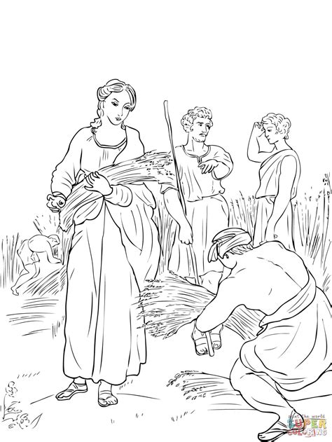 story of ruth coloring pages coloring pages ruth and naomi bible kleurplaten