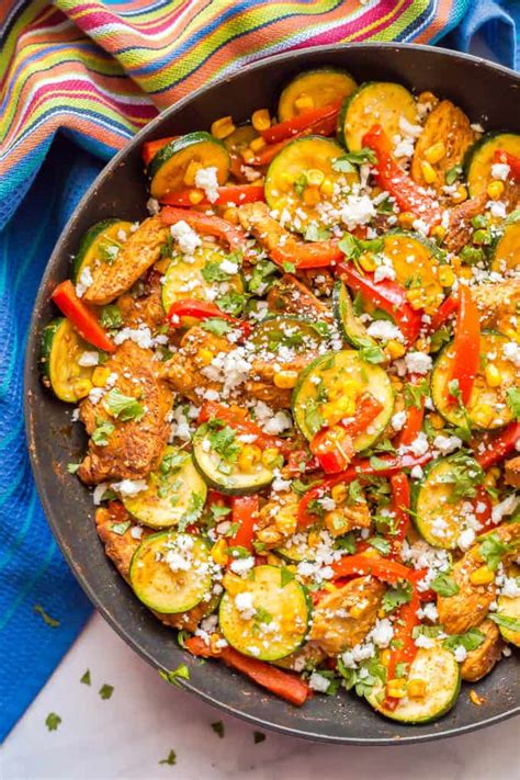 This content is created following our there you have it. Healthy chicken and zucchini skillet with corn {low-carb ...