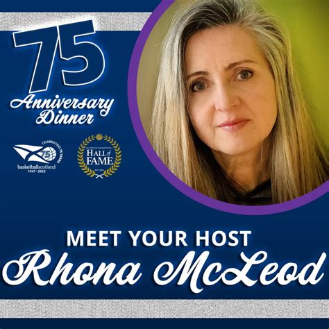 Rhona Mcleod Set To Host Basketballscotlands 75th Anniversary Dinner