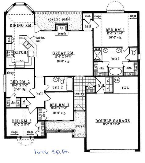 Floor Plan 1500 Square Foot House Floorplansclick