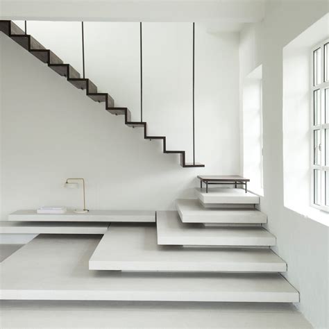 Minimalism Straight Floating Staircase With Wood Tread Floating Stairs