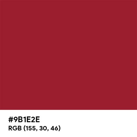 Ruby Red Color Hex Code Is 9b1e2e