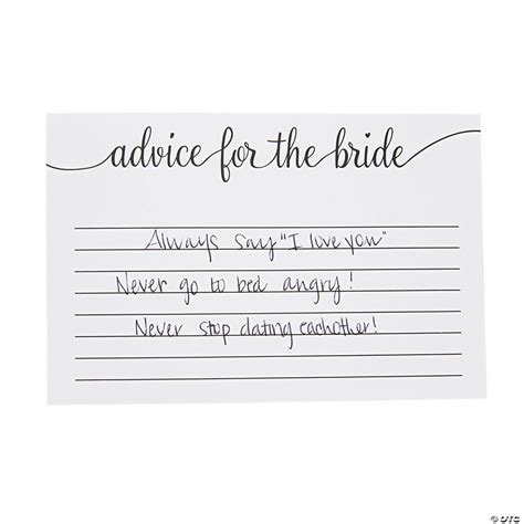 Advice To The Bride Template G Raffedesigns