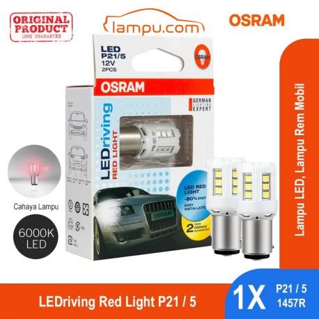 Lampu led mobil h4 hi/lo osram xlz new generation. Jual Osram Lampu LED Rem Mobil T21 / 5W 1457R Red Light ...