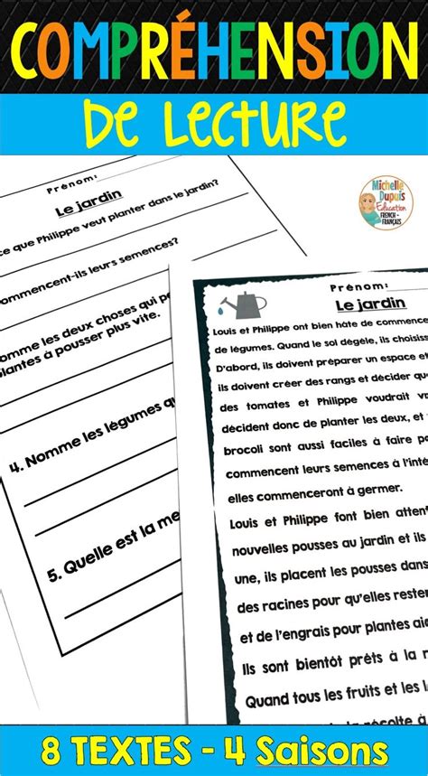 French Reading Comprehension Worksheets Reading Comprehension