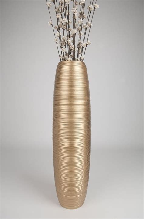 Leewadee Large Floor Vase Handmade Flower Holder Made Of Wood Sophisticated Vessel For