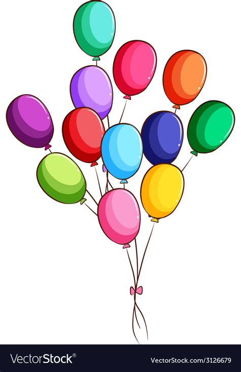 A Simple Drawing Of A Group Of Balloons Royalty Free Vector