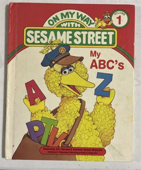 Vintage 1989 On My Way With Sesame Street Vol 1 Hardcover Kid Children