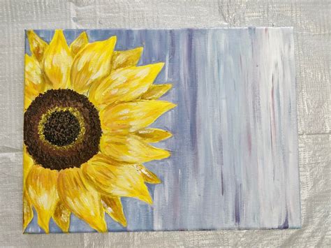 How To Paint A Sunflower Learn To Paint For Beginners Series Sunflower Painting Sunflower