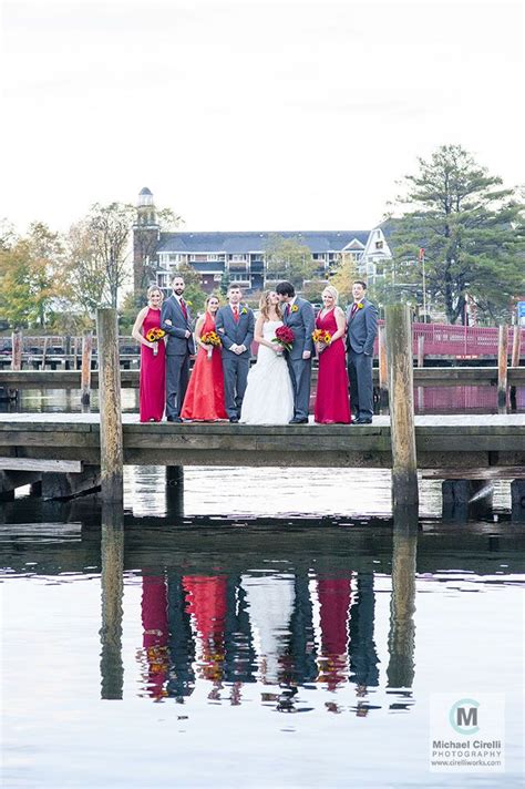 The Bridal Party Reflected In The Lake Lake Lakewinnipesaukee