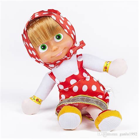Masha Stuffed Action Figures Toy Talking And Singing Russia Cute Plush Doll Pp Cotton Toys For