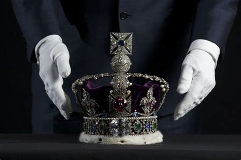 The Imperial State Crown On Display At The Tower Of London The Royal