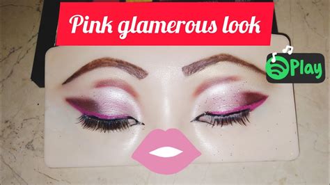 Pink Glame Eye Look Pink Cut Crease Eyes Easy Party Makeup Youtube