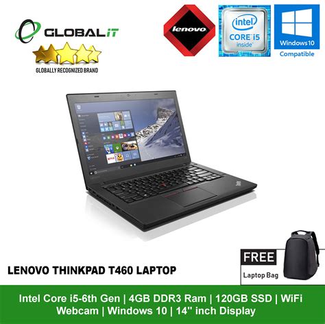 Lenovo Thinkpad T460 Laptop I5 6th Gen 140 Display Windows 10