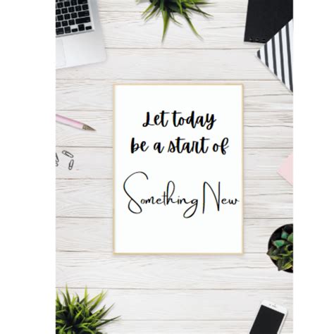 Let Today Be A Start Of Something New Printable Wall Art Etsy