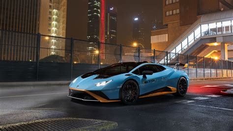 Blue Lamborghini Huracan Sto 2021 7 4k Hd Cars Wallpapers Hd