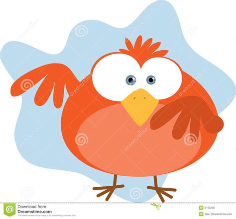 Red Fat Bird Stock Vector Illustration Of Cartoon Cute