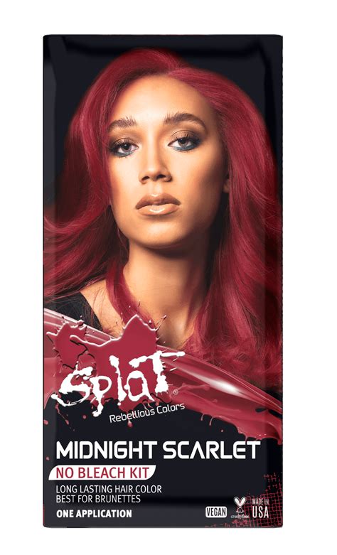 Splat 30 Wash Semi Permanent Midnight Scarlet Hair Color No Bleach