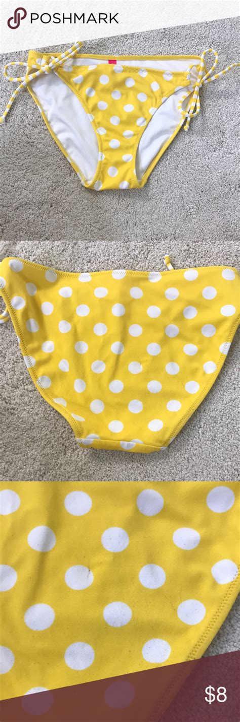 Yellow Polka Dot Bikini Bottom Victorias Secret Polka Dot Bikini