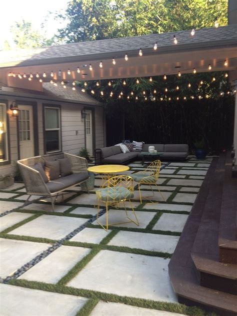 Installing a brick paver patio is a great way to create a beautiful, functional outdoor space. Image result for rectangle concrete patio ideas | Concrete ...