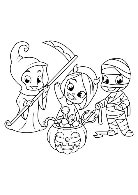 Dibujo Para Colorear Disfraz De Halloween Dibujos Para Imprimir The