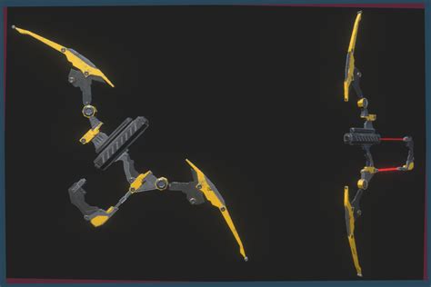 Low Poly Sci Fi Bow 3d 무기 Unity Asset Store