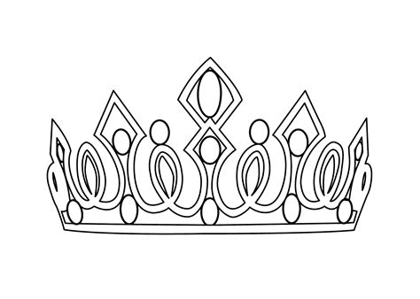 Pretty crown coloring page for girls, printable free  Coloring pages
